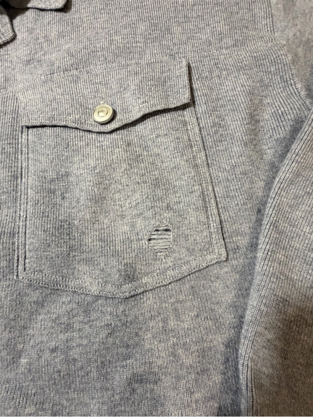 Mable blue long sleeve distressed jacket sweater size small‎ - Picture 3 of 12